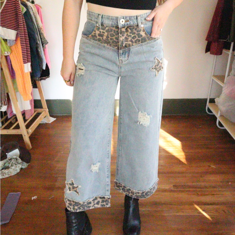 POL denim wide leg jeans